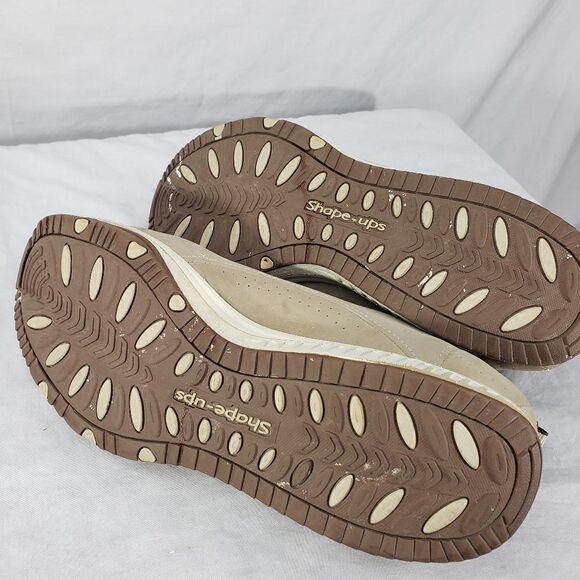 Sketchers Size 10 Shape Ups Tan Beige Walking Toning Shoes Fitness Suede Womens - Picture 8 of 9